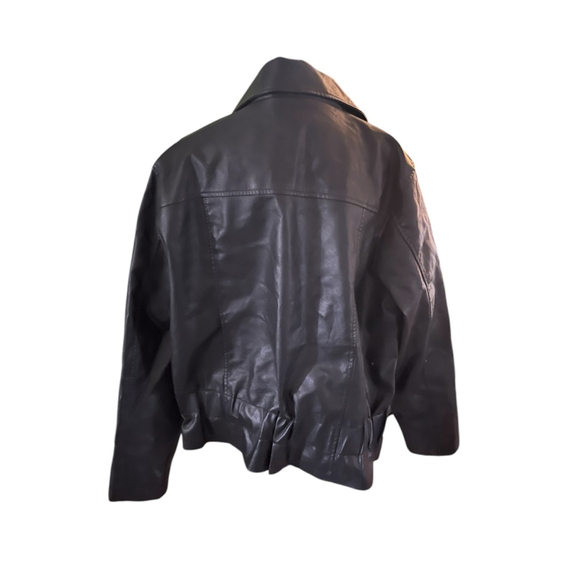 ASHLEY STEWART Faux Leather Jacket with Belted Waist - Picture 2 of 5